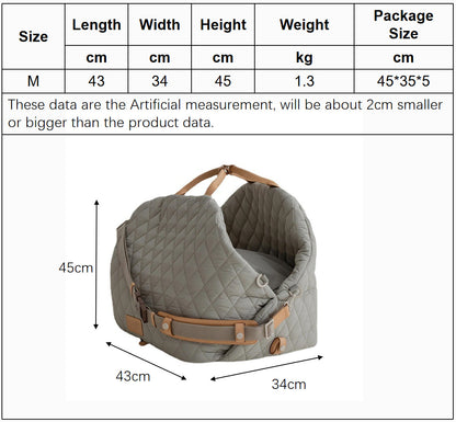 LPortable Cat Bag, Foldable Handheld Pet Carrier, Pet Backpack, Cat and Small Dog Bag